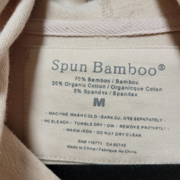 Men's Organic Cotton Soft Cozy Full Zip Spun Bamboo Hoodie - Unisex* - Size L - Picture 6 of 15